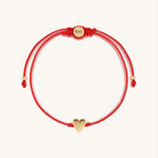 Gleaming Devotion Red String Heart Bracelet