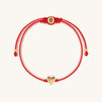 Gleaming Devotion Red String Heart Bracelet
