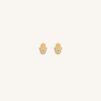 Peaceful Vibrations Diamond Hamsa Earrings