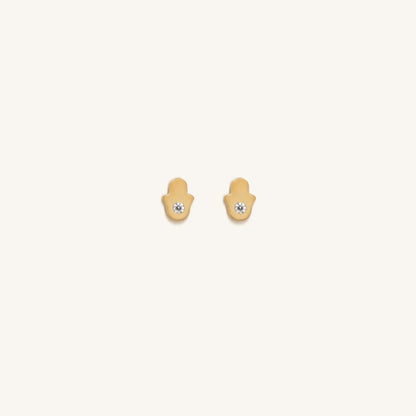 Peaceful Vibrations Diamond Hamsa Earrings