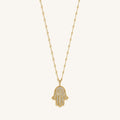 Inspired Action Gold Evil Eye & Hamsa Hand Necklace