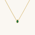 Honest & Bright Malachite Hamsa Gold Necklace