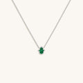 Peaceful Mind Hamsa Malachite Silver Necklace