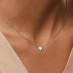 Dreamy Spirit Diamond Heart Silver Necklace