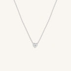 Dreamy Spirit Diamond Heart Silver Necklace