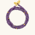 Divine Balance - Amethyst Hamsa Wrap Bracelet