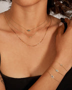 14k Gold Mini Evil Eye Bracelet