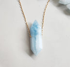 Natural Aquamarine Crystal Point Pendant