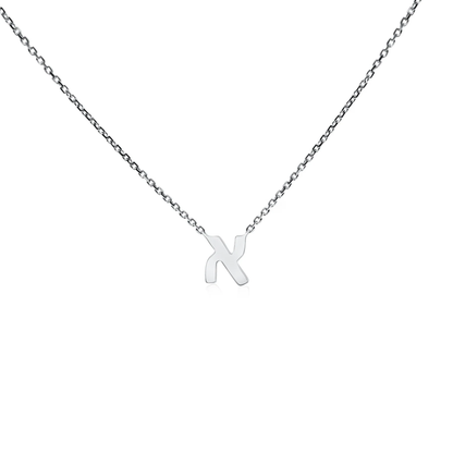 Petite Hebrew Initial Necklace