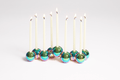 Iridescent Aluminum Bubble Menorah with nine candles by Tchotchke