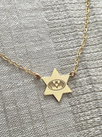 “You Are in Our Hearts” Magen David Pendant Necklace