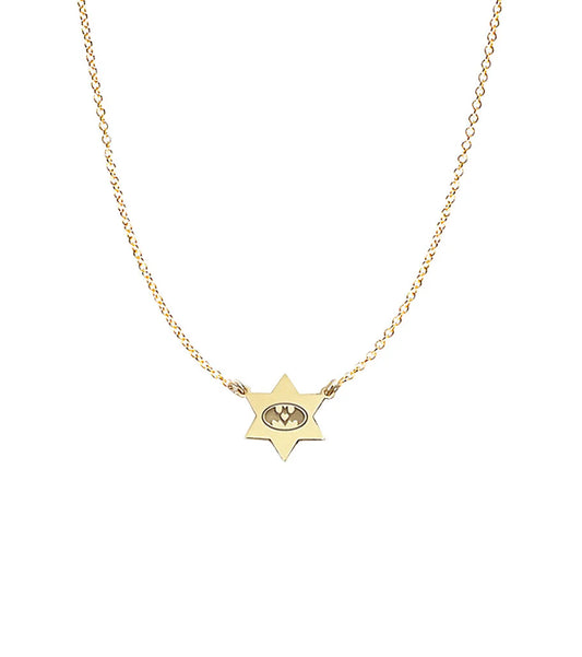 “You Are in Our Hearts” Magen David Pendant Necklace