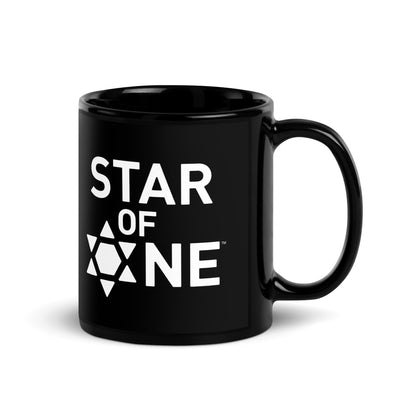 "Star of One" Black Glossy Cermic Mug