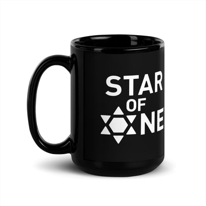 "Star of One" Black Glossy Cermic Mug