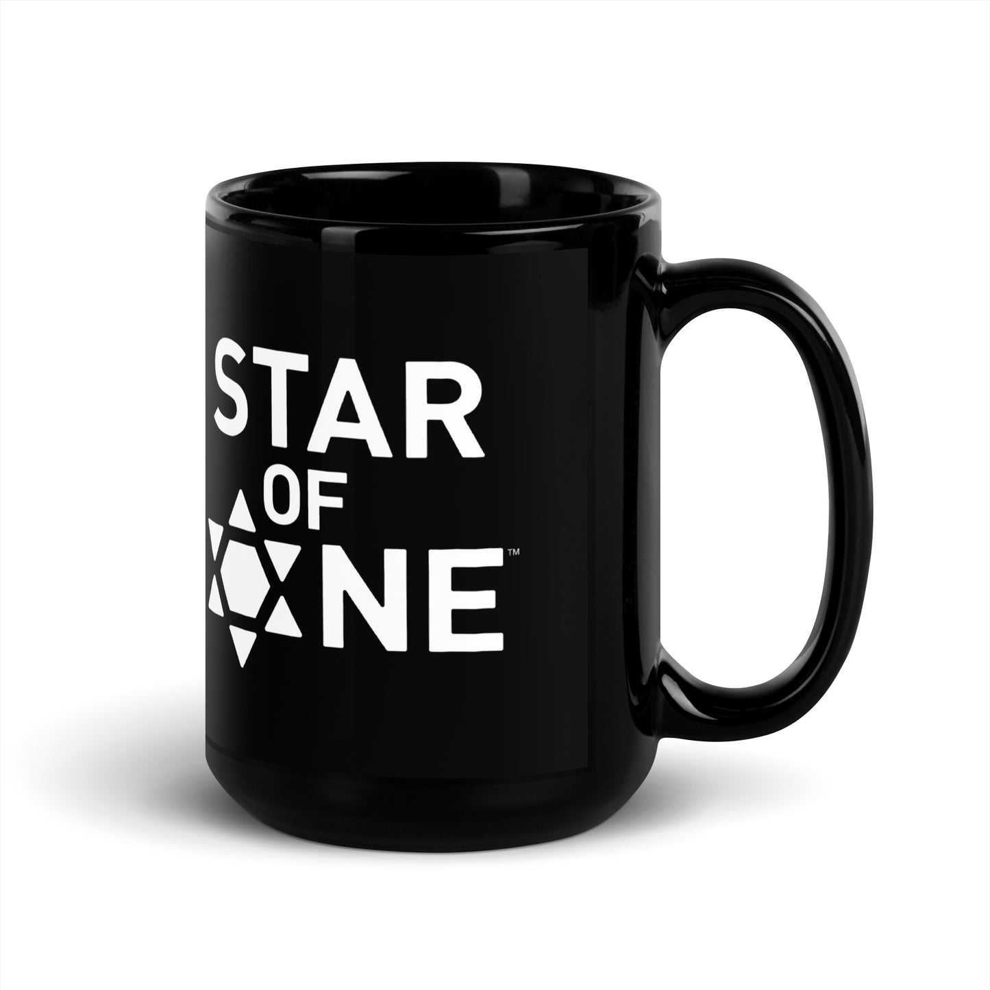 "Star of One" Black Glossy Cermic Mug