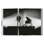 Daniel Kramer photograph of Bob Dylan and Joan Baez silhouetted onstage