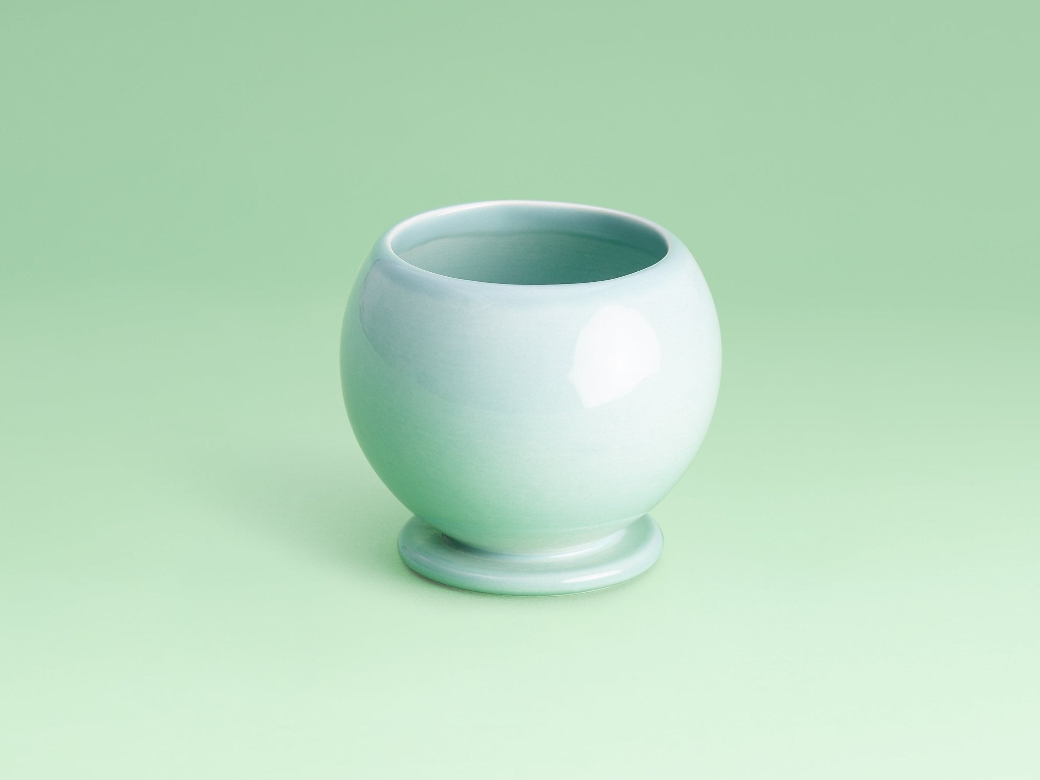 Bubble Kiddush Cup in Mint glazed ceramic by Tchotchke