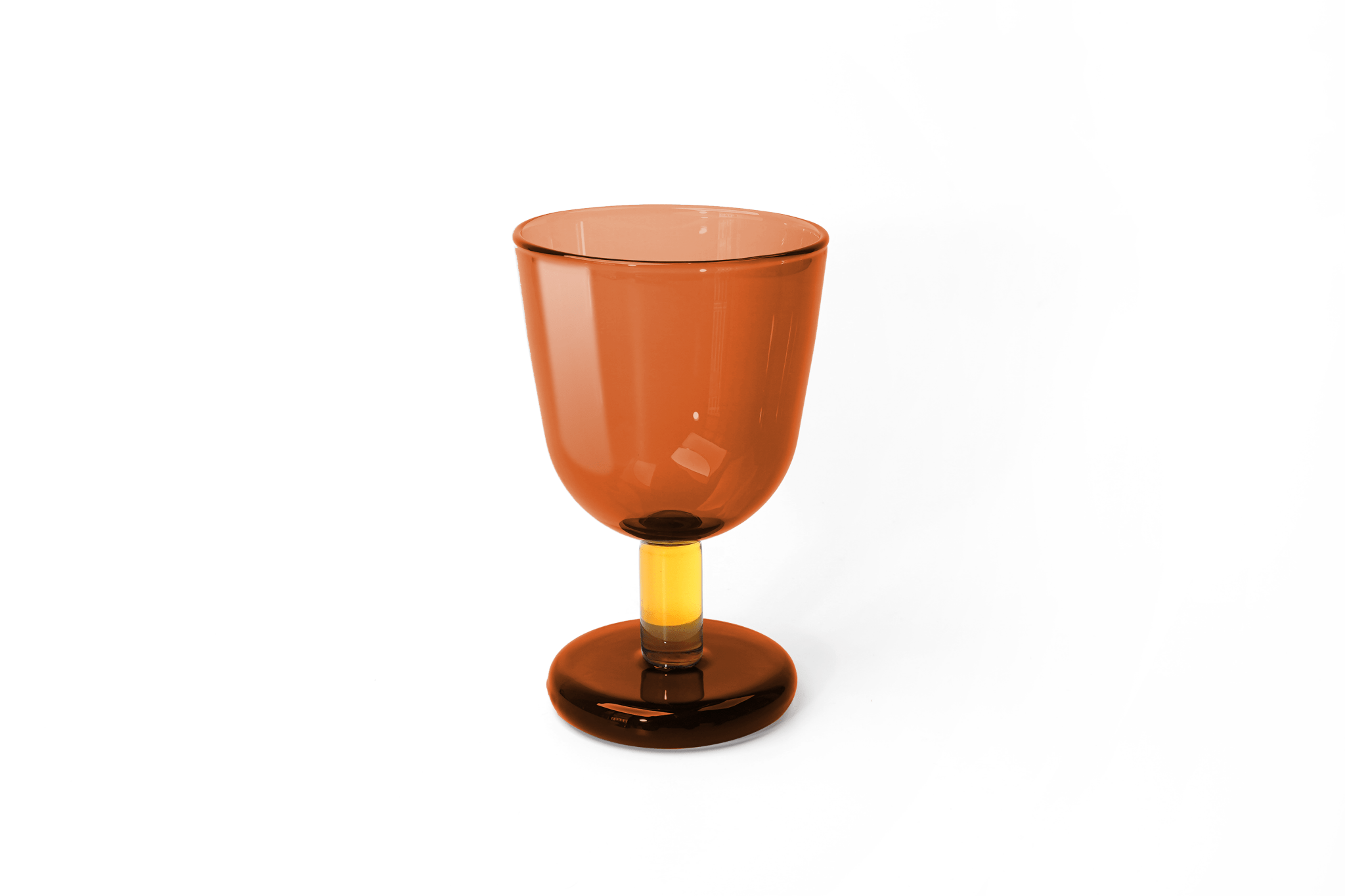 Buttercup Kiddush Glass in Amber and Yellow by Tchotchke