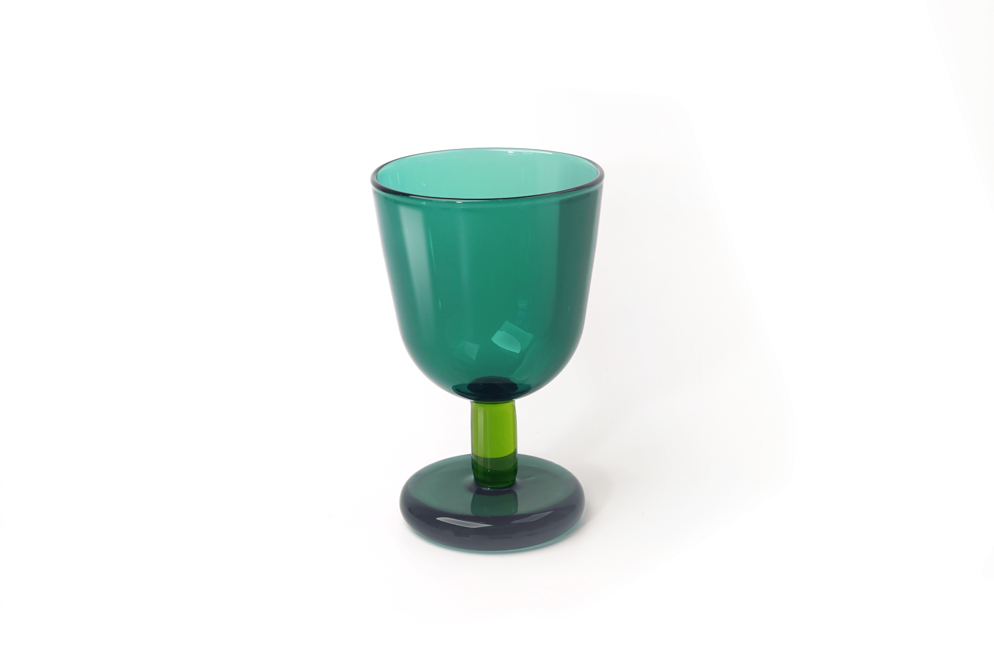 Buttercup Kiddush Glass in Emerald and Grass by Tchotchke
