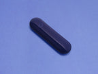 Indigo Ceramic Pill Mezuzah shown at an angle against a blue background