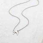 Silver Chai Necklace with Swarovski crystal by Shlomit Ofir
