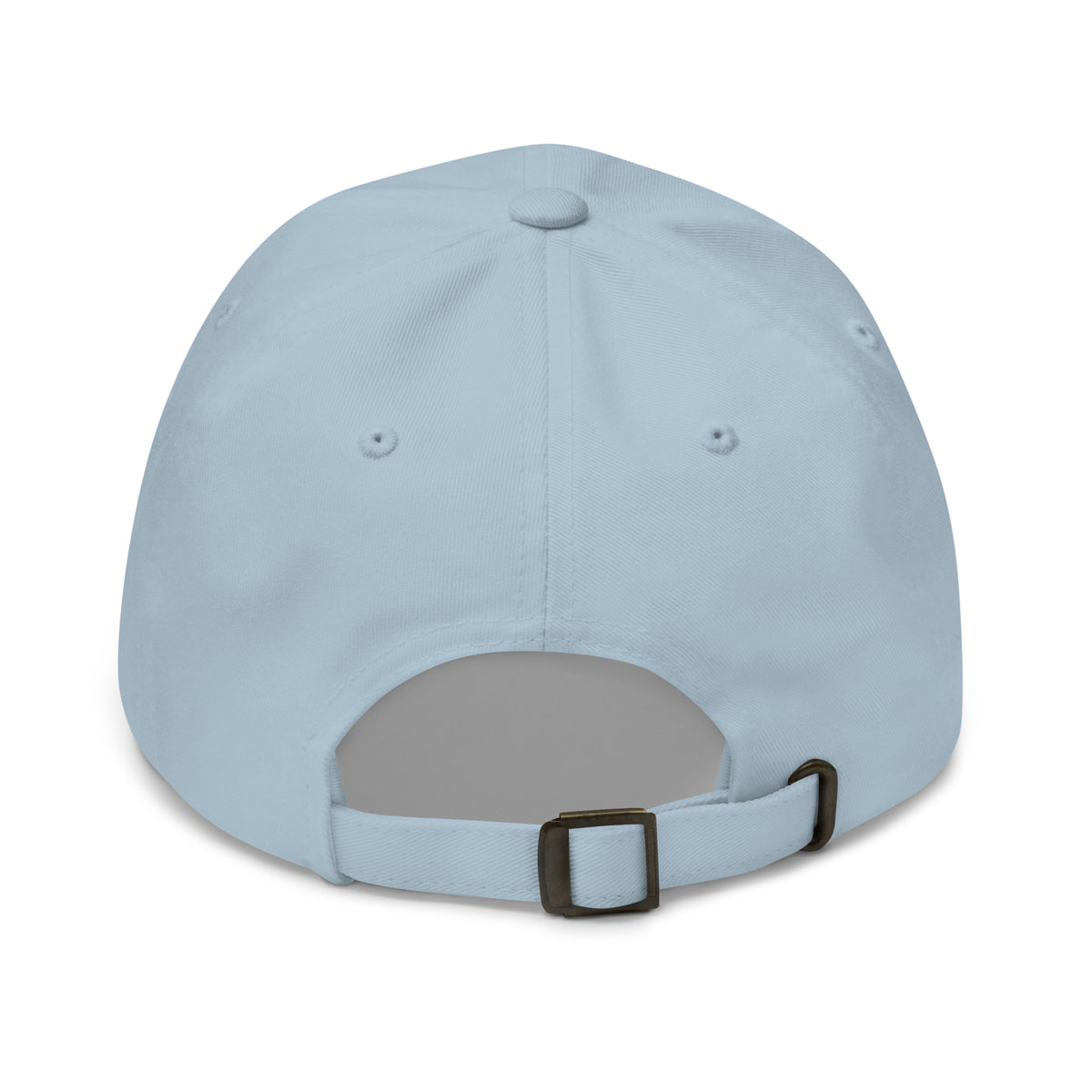 Eitan Chitayat's I'm That Jew™ Hat in light blue with navy embroidery, back view