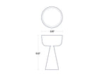 Cone Kiddush Cup dimensions showing height and bowl measurements