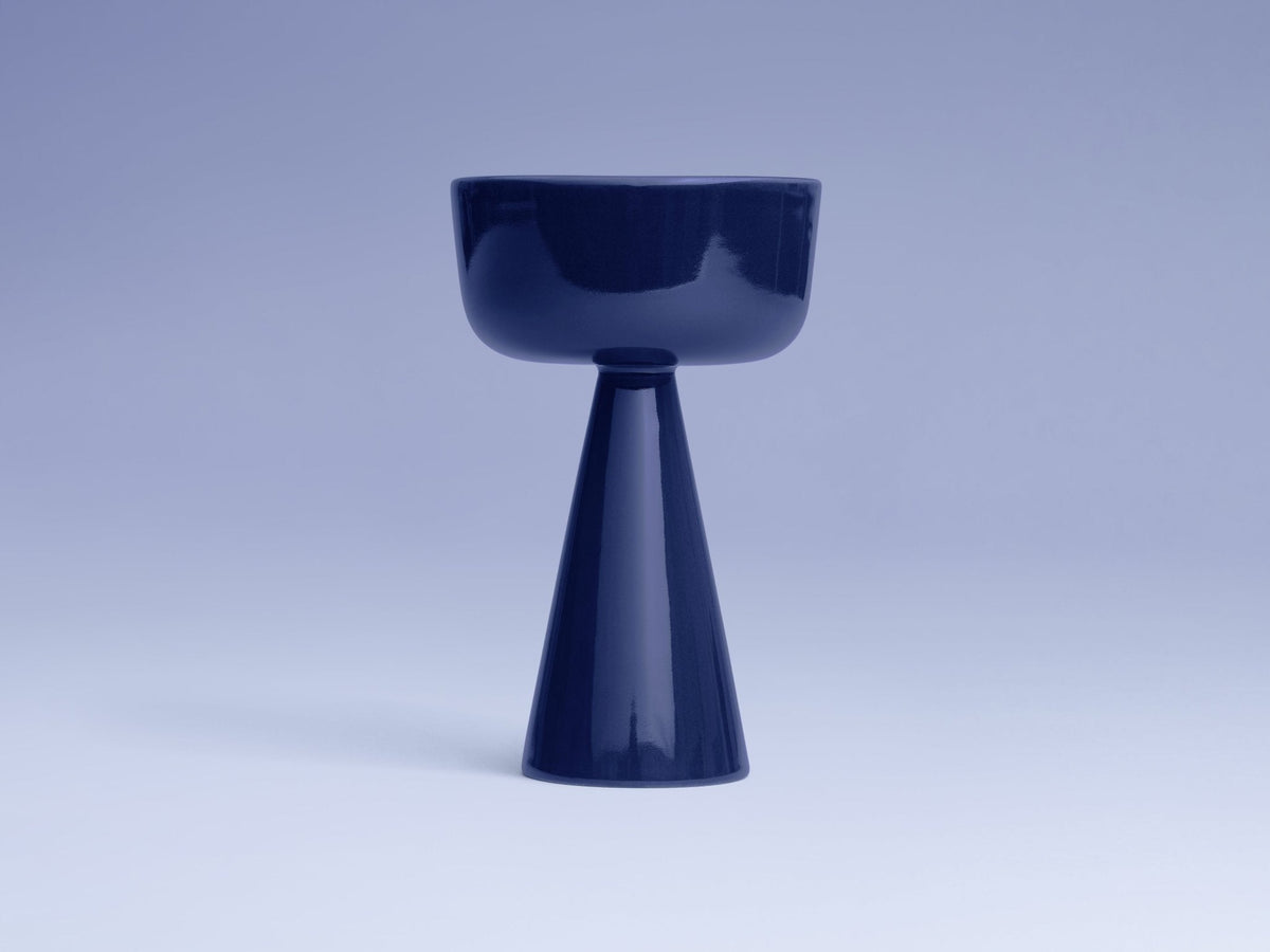 Cone Kiddush Cup in Indigo glazed ceramic by Tchotchke