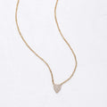 Gold Crystal Heart Necklace with pavé crystal pendant by Shlomit Ofir