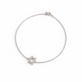 Sterling silver Star of David bracelet with cubic zirconia by Miriam Merenfeld