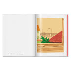 David Hockney My Window art book open to a grid of colorful window drawings created over time