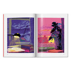 David Hockney My Window art book open to two colorful nighttime iPad drawings by a window
