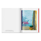 David Hockney My Window art book open to No. 744, 31st March 2011, an iPad drawing of a spring view from his window