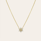 Diamond Star of David Necklace in 14K yellow gold by Zoe Lev