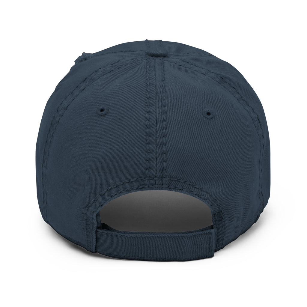 Eitan Chitayat's I'm That Jew™ Distressed Hat in navy, back view