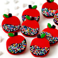 Rainbow Sprinkle Apple Marzipan Tiles