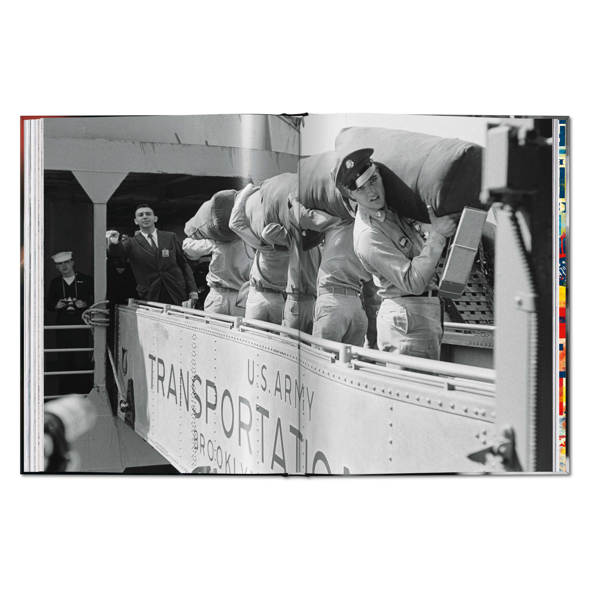 Alfred Wertheimer photograph of Elvis Presley boarding a U.S. Army troop train