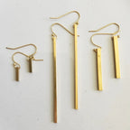 Classic Brass Bar Dangle Earrings