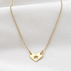 Gold plated Israel at Heart Necklace with cutout Star of David by Shlomit Ofir