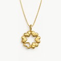 Gold Open Hearts Star of David Necklace from the Israel Museum