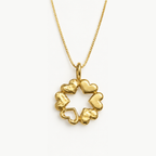 Gold Open Hearts Star of David Necklace from the Israel Museum