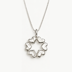 Silver Open Hearts Star of David Necklace from the Israel Museum