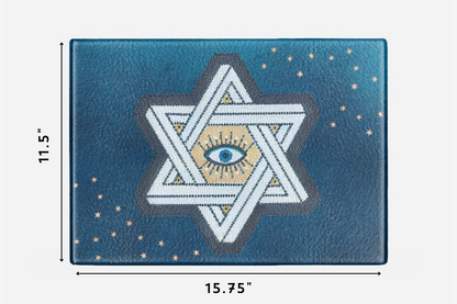 Sapira Glass Platter – XL Drip Tray, Latke Board & Challah Board