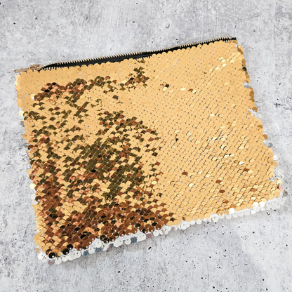 Shalom Israel Heart Flag Sequined Pouch