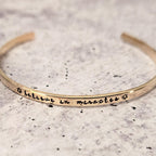 Believe in Miracles Skinny Cuff Bracelet