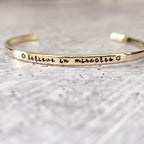 Believe in Miracles Skinny Cuff Bracelet