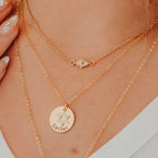 Am Yisrael Chai Crystal Star of David Necklace