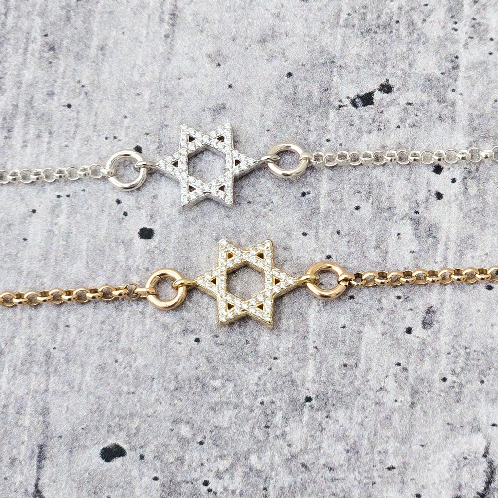 Tiny Star of David Crystal Necklace