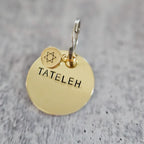 Mameleh / Tateleh Hand-Stamped Brass Keychain