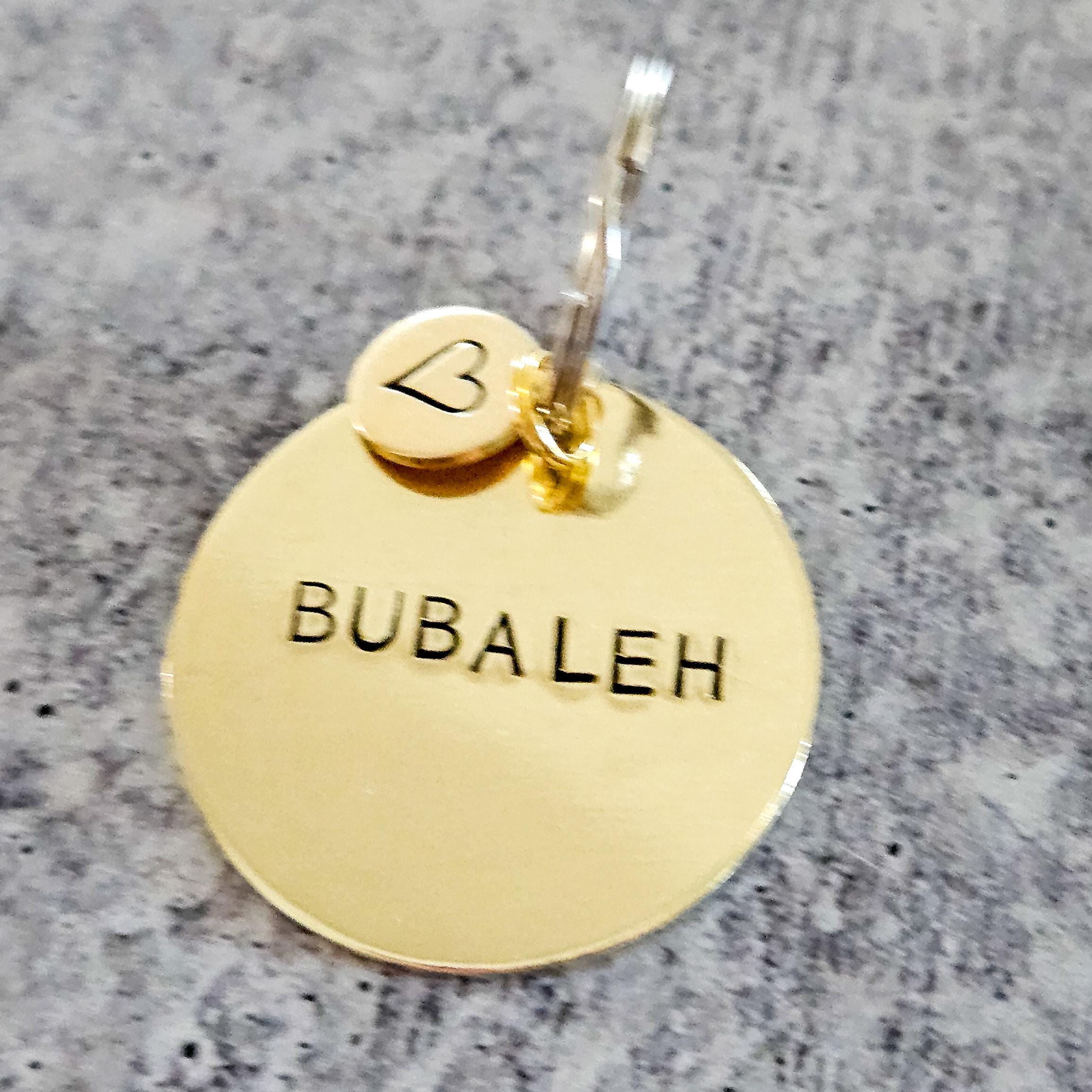 Bubaleh Hand-Stamped Brass Keychain